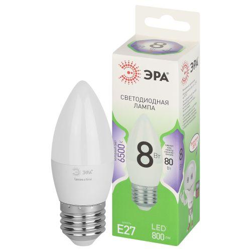 лампа светодиодная green line b35-8w-865-e27 gl 8вт свеча 6500к свет холод. e27 эра б0067136 от BTSprom.by