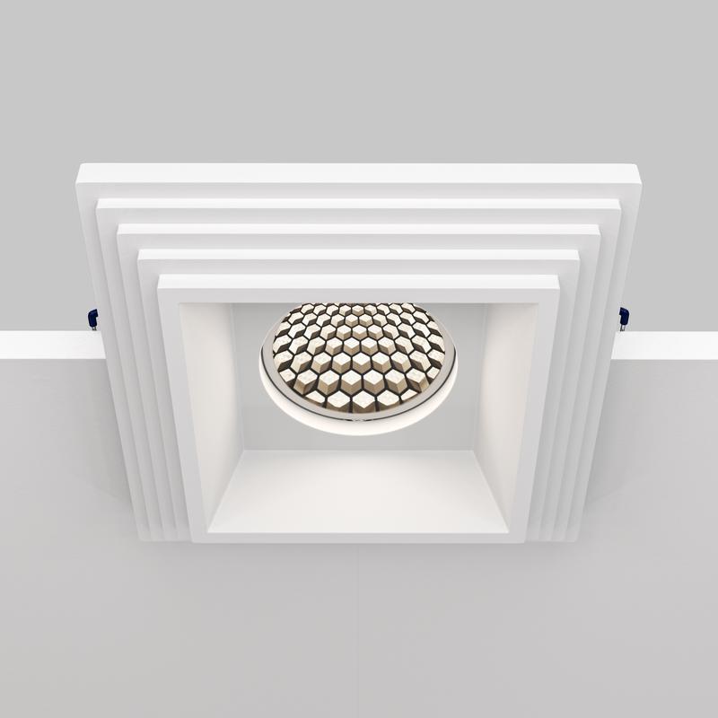  Светильник Gyps Modern 10Вт GU10 встраив. Maytoni DL005-1-01-W фото в каталоге от BTSprom.by