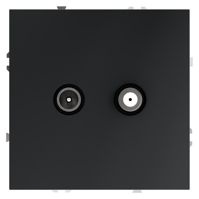 розетка телевизионная оконечная tv + sat 2-м сп s70 механизм графит voltum vls060407 от BTSprom.by