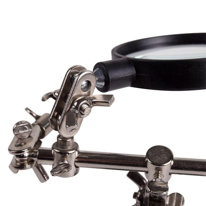  Держатель "третья рука" с лупой х2.5 Rexant 12-0251-4 фото в каталоге от BTSprom.by