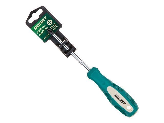 отвертка "+" №2 100мм ph волат (крестовая phillips, двухкомп. рукоятка anti-slip) 17040-210 от BTSprom.by