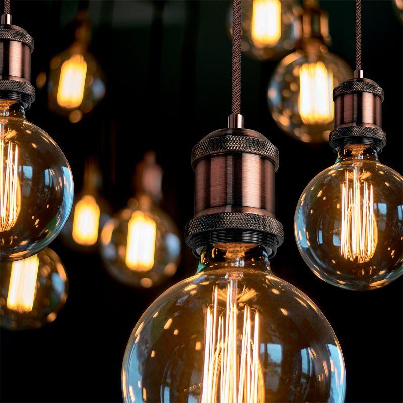  Светильник Decor E27 IP20 200-240В 1м подвесной медн. GAUSS PL023 фото в каталоге от BTSprom.by