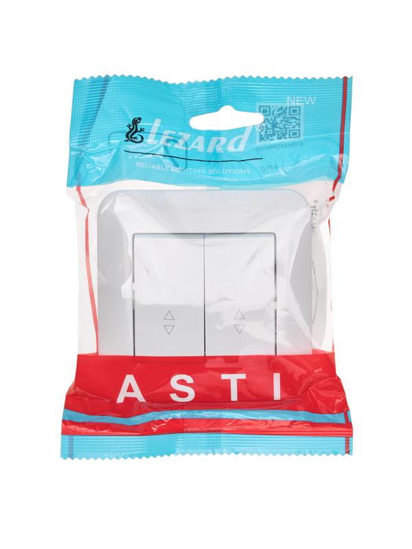  Переключатель проходной 2-кл.СП ASTI 10А IP20 в сборе бел. LEZARD 7081-0202-106 фото в каталоге от BTSprom.by