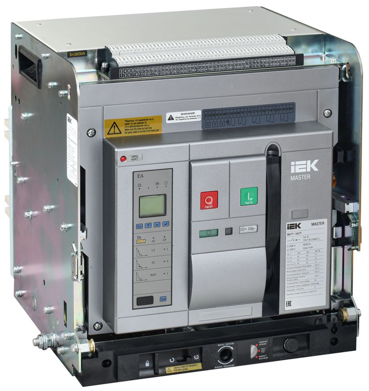 выключатель автоматический воздушный 3п e 2500а 85ка ac ва77 w3p ea выдвижн. с комплектом аксессуаров master iek mi-acb10-3we-085-2500-acf от BTSprom.by