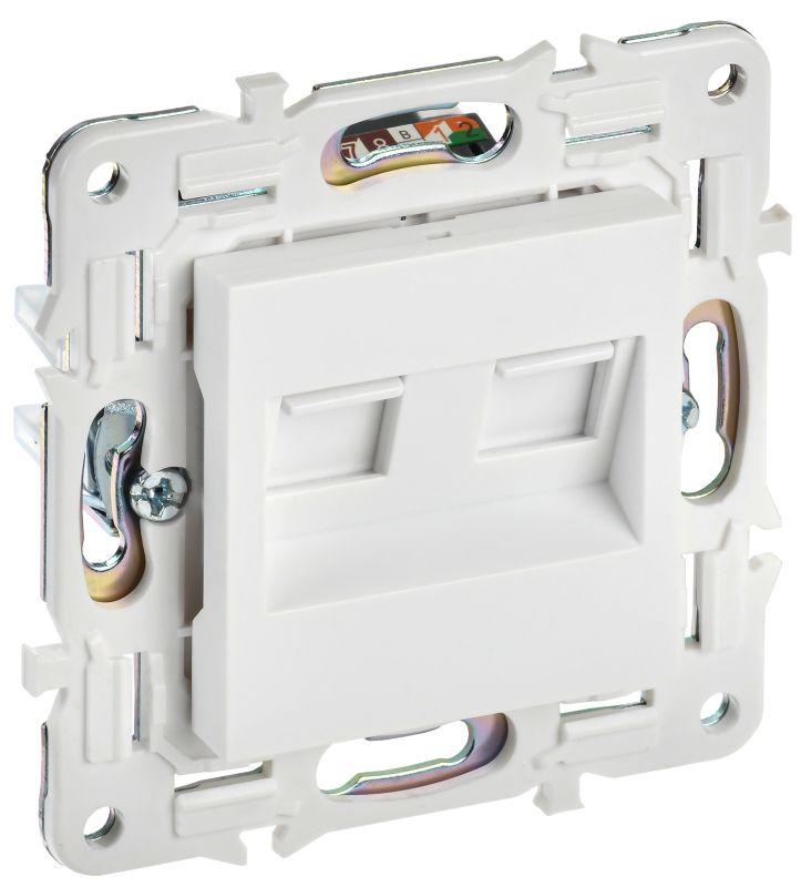 розетка компьютерная двойн. rj45 кат.6 skandy sk-k04w арктич. бел. iek sk-k20-2-k01 от BTSprom.by