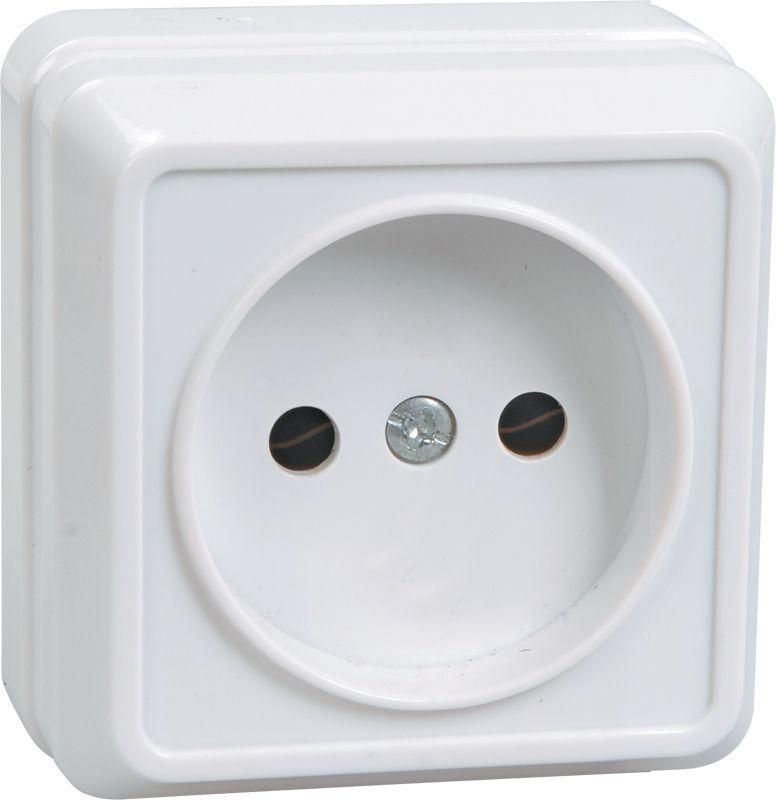 розетка 1-м оп октава 10а ip20 без заземл. бел. iek ero10-k01-10-dc от BTSprom.by