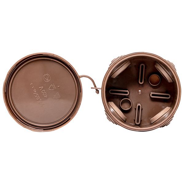  Коробка распаячная КМР-040-038 с крышкой 65х40 4 мембранных ввода IP54 темн. дерево PROxima EKF plc-kmr-040-038-t фото в каталоге от BTSprom.by