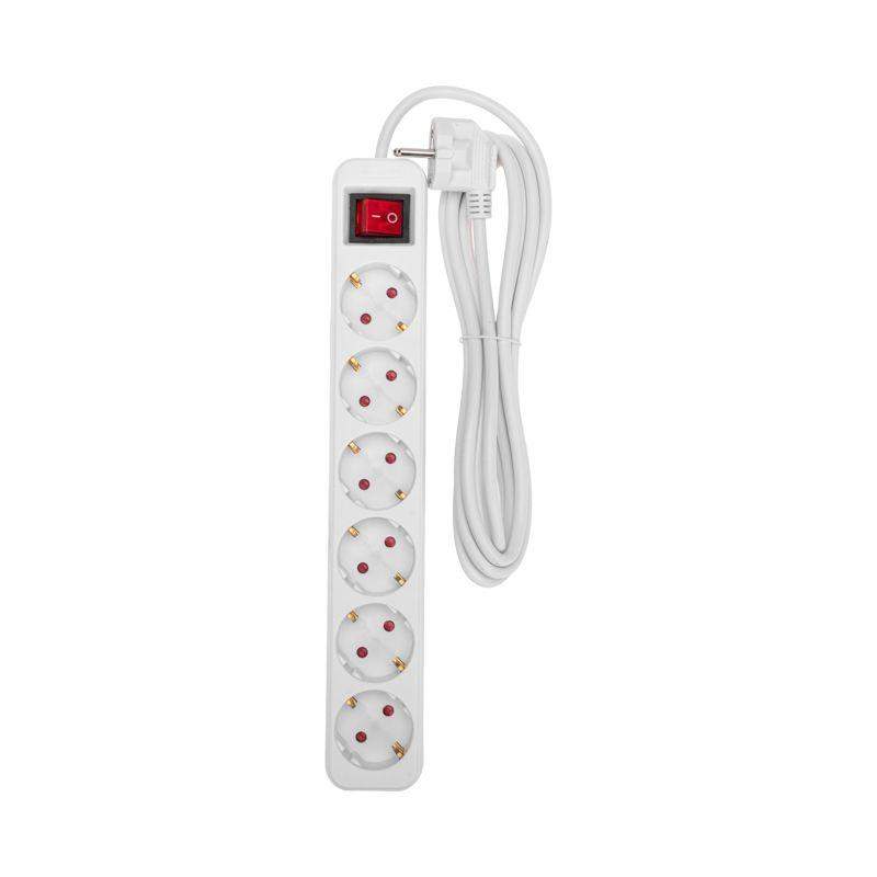 удлинитель 6х3м с заземл. standard 3х1кв.мм с выкл. бел. rexant 13-4047 от BTSprom.by