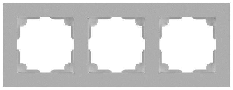 рамка 3-м сп accent 6-503-03 алюм. intro б0063782 от BTSprom.by