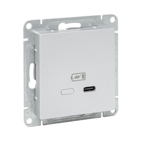 розетка сп эпика usb-с быстрая механизм алюм. ekf up1-soa-usbcf от BTSprom.by