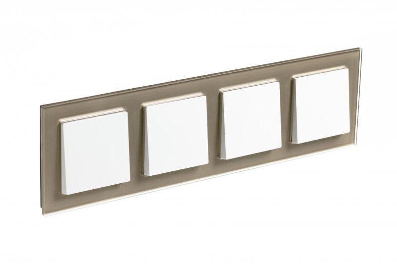  Рамка 4-м AtlasDesign Nature стекло шампань SE ATN320504 фото в каталоге от BTSprom.by