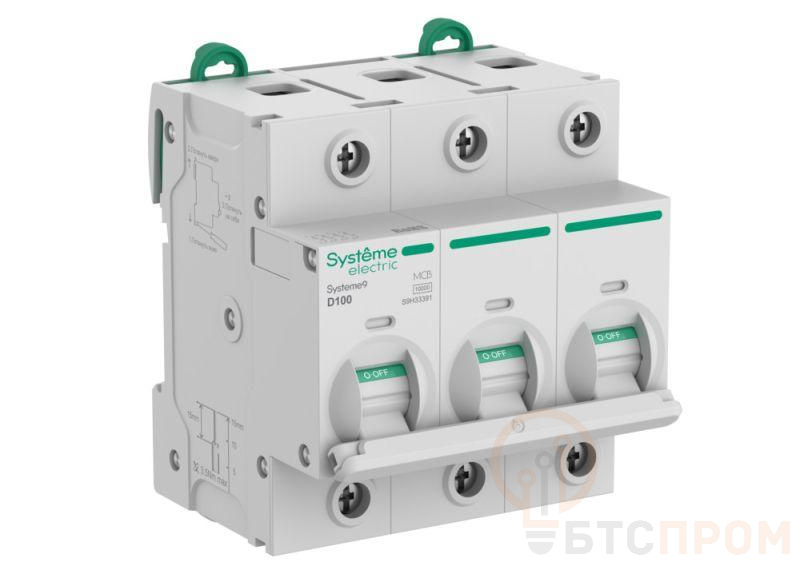 Выключатель автоматический 3п D 100А 10кА Systeme9 400В 27мм SE S9H33391 фото в каталоге от BTSprom.by  Выключатель автоматический 3п D 100А 10кА Systeme9 400В 27мм SE S9H33391 фото в каталоге от BTSprom.by