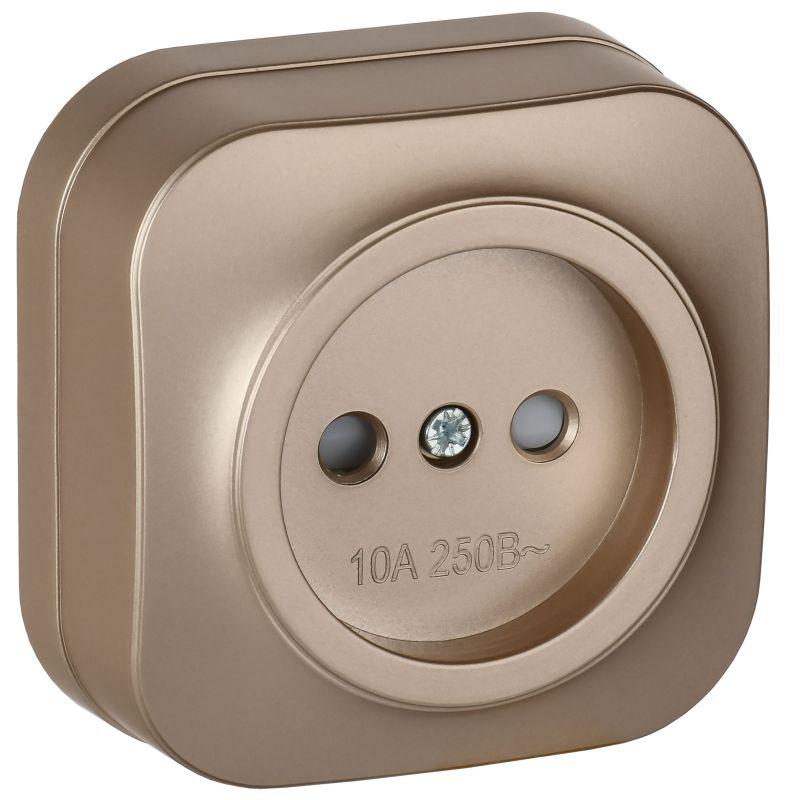 розетка оп glory рсш20-2-хшм 10а без заземл. защ. шторки шампань матов. iek erh13-k37m-10 от BTSprom.by