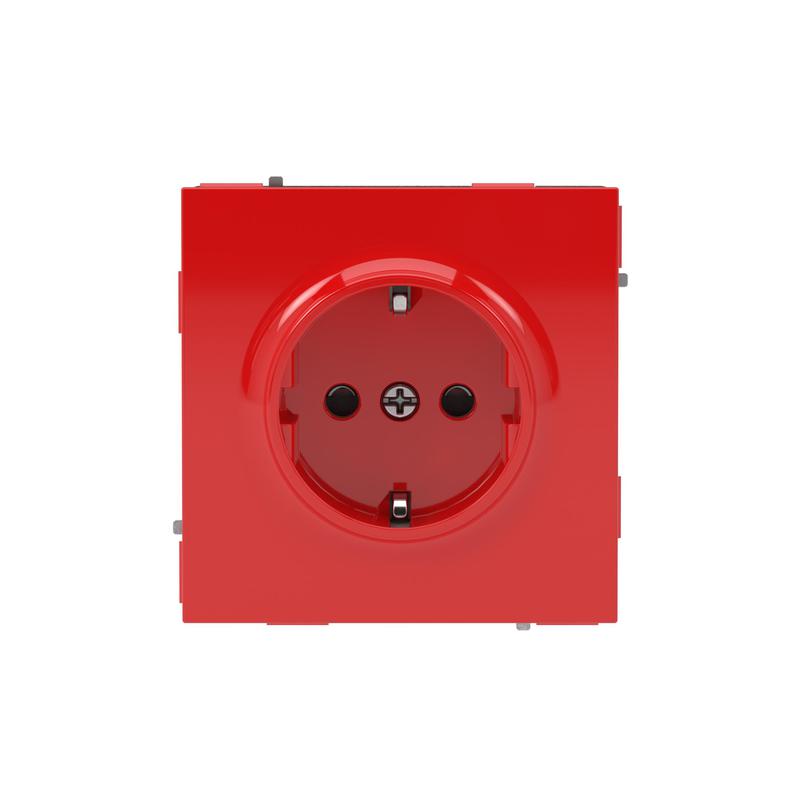 розетка силовая kant 2p+e защ. шторки красн. сатин dkc 7001003 от BTSprom.by