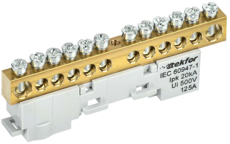 шина l "фаза" неизол. на универс. держ. 8х12-12-ср tekfor iek tf-nn20-12-dl-k03 от BTSprom.by