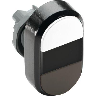 кнопка двойная mpd5-11b (бел./черн.) непрозр. черн. линза без текста abb 1sfa611134r1106 от BTSprom.by