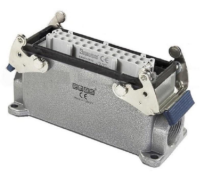 розетка 4-фиксатора металл 2 ввода для панели 24 полюса 16а emas ebm24pd27 от BTSprom.by