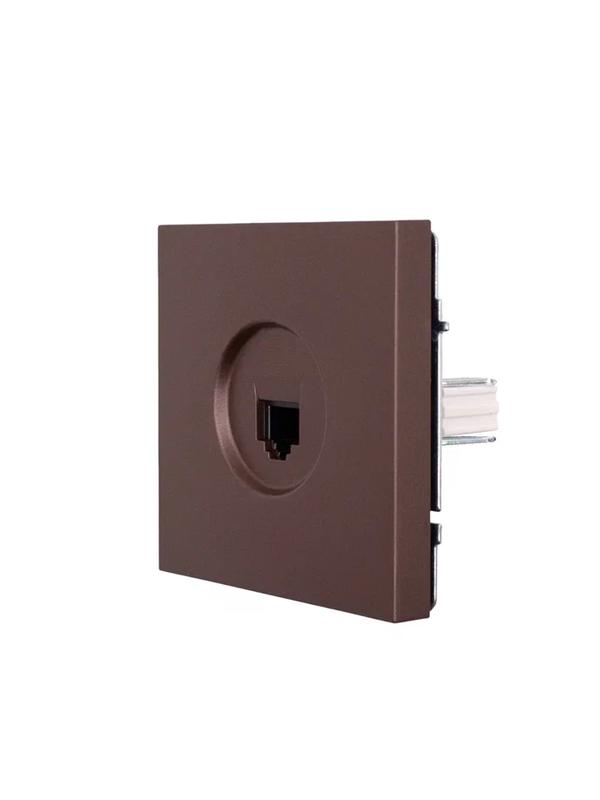  Розетка телефонная евро СП ZIMA IP20 шоколад LEZARD 704-7388-137 фото в каталоге от BTSprom.by
