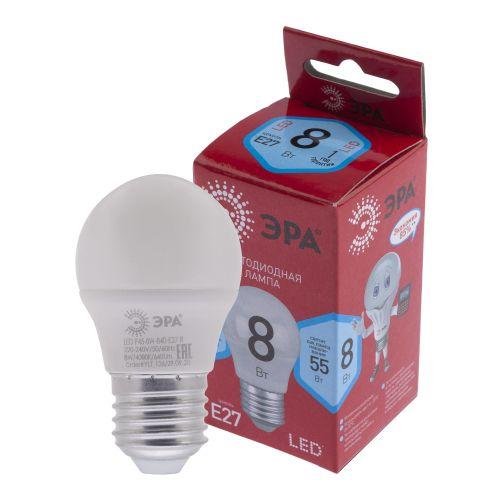 лампа светодиодная red line led p45-8w-840-e27 r 8вт p45 шар 4000к нейтр. бел. e27 эра б0049645 от BTSprom.by