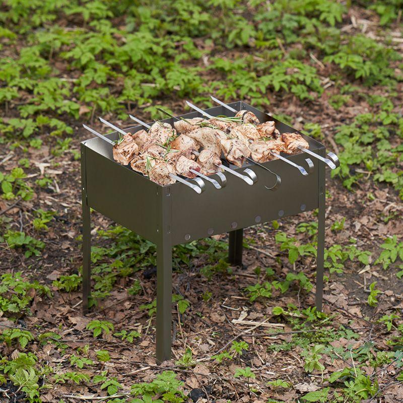  Мангал сборный "ПОХОДНЫЙ" в пленке с шампурами СОКОЛ 62-0005 фото в каталоге от BTSprom.by