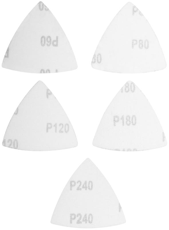  Листы шлифовальные треугольные на тканевой основе 80мм набор (уп.5шт) FIT 37953 фото в каталоге от BTSprom.by