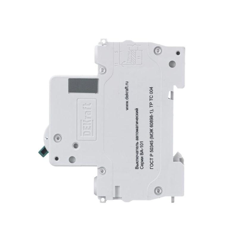  Выключатель автоматический модульный 1п C 6А 4.5кА ВА-101 DEKraft 11052DEK фото в каталоге от BTSprom.by