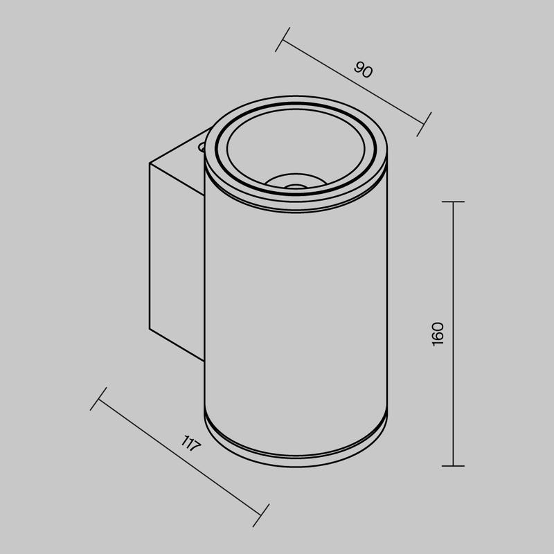 Светильник Shim 10Вт 3000К IP65 бра настен. Maytoni O303WL-L10W3K фото в каталоге от BTSprom.by