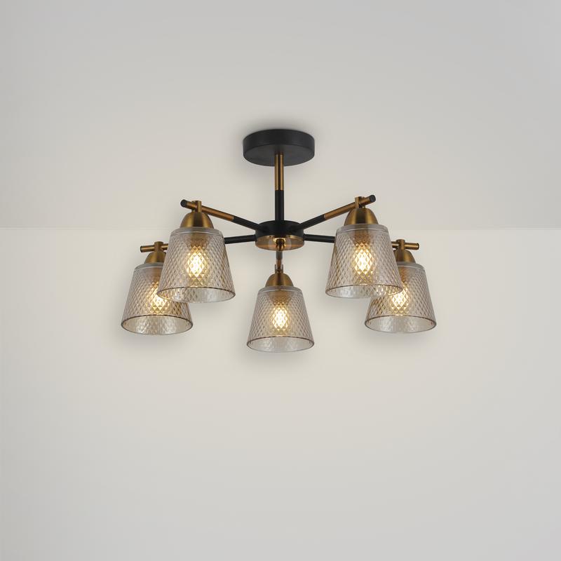  Люстра Kello 60Вт E27х5 IP20 Freya FR4015PL-05BBZ фото в каталоге от BTSprom.by