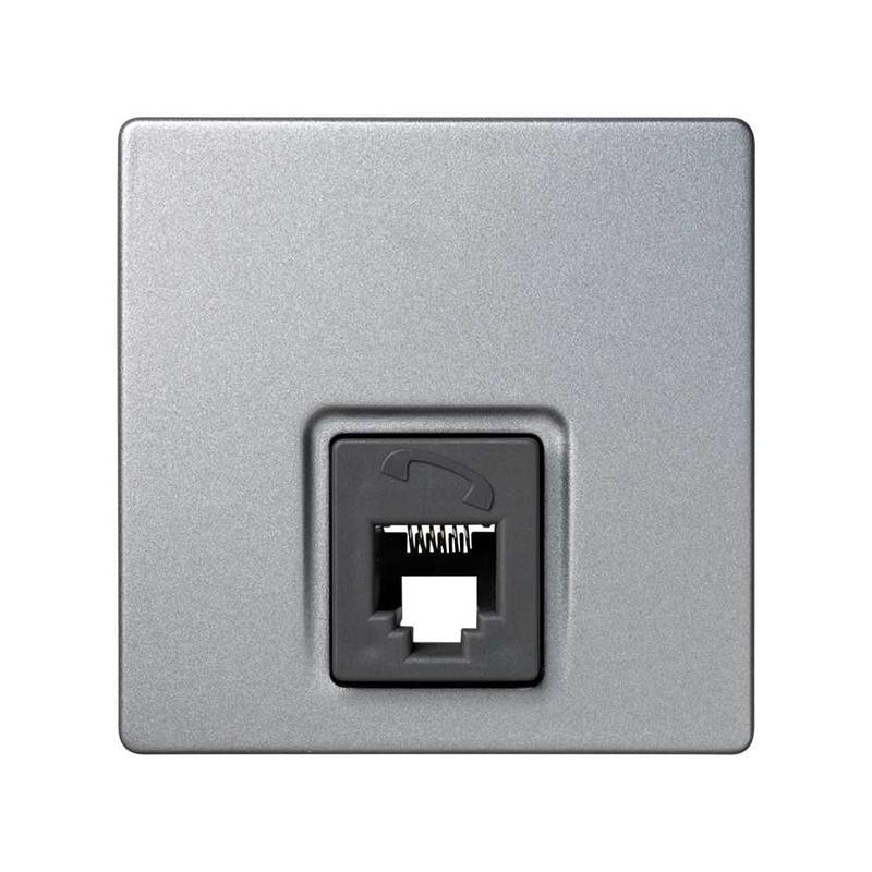 розетка телефонная оп simon73 loft rj12 алюм. simon 73481-63 от BTSprom.by