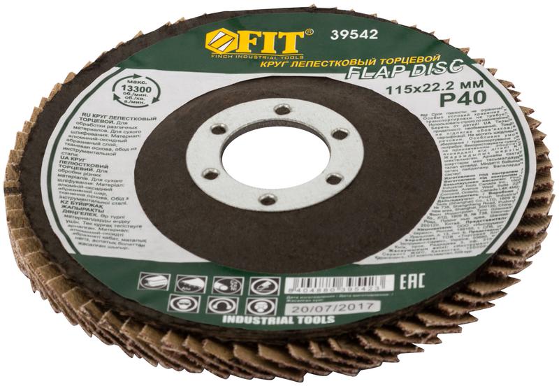  Круг лепестковый торцевой 115мм Р 36 FIT 39541 фото в каталоге от BTSprom.by