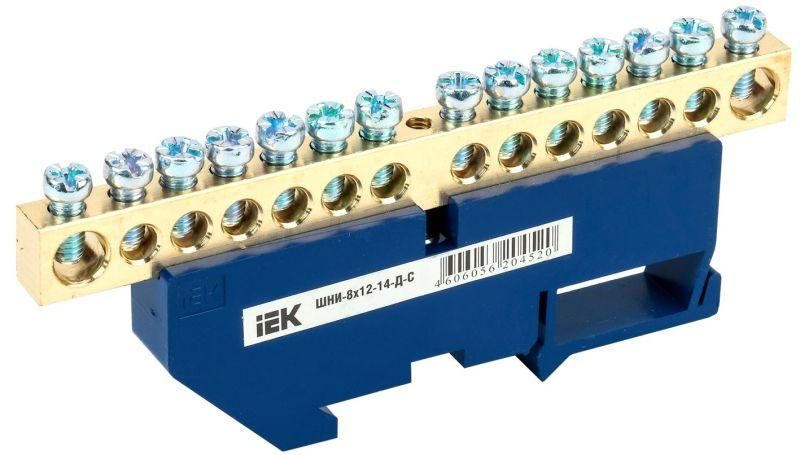 шина нулевая на din-изол. шни-8х12-14-д-с iek ynn10-812-14d-k07 от BTSprom.by