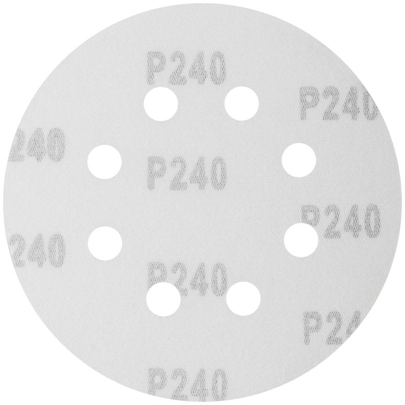 Круг шлифовальный с отверстиями (липучка) алюм./оксид 125мм (уп.5шт) Р 240 FIT 39669 фото в каталоге от BTSprom.by