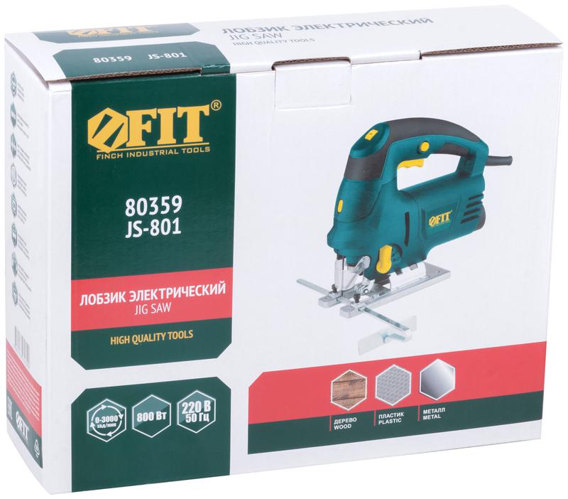  Лобзик 800Вт 0-3000ход/мин 100мм БзП маятник лазер FIT 80359 фото в каталоге от BTSprom.by
