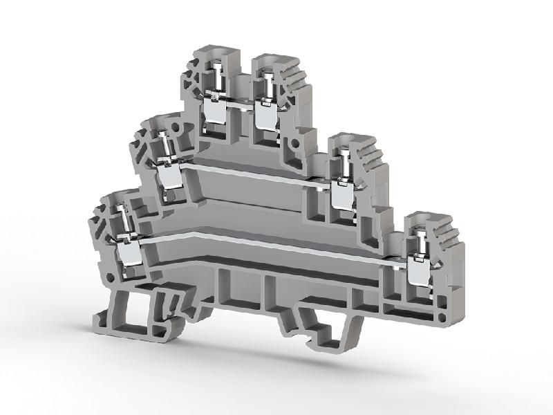 клеммник 3-х ярусный 2.5кв.мм сер. puk3 klemsan 324109 от BTSprom.by