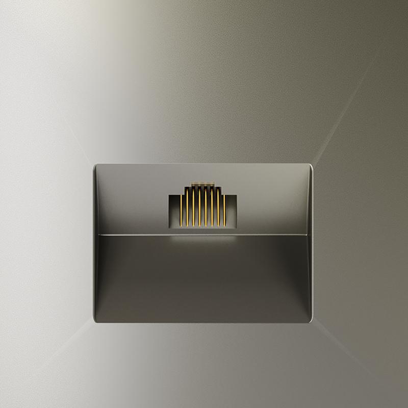  Розетка компьютерная 1-м СП S70 RJ45 кат.6 механизм шелк Voltum VLS060104 фото в каталоге от BTSprom.by