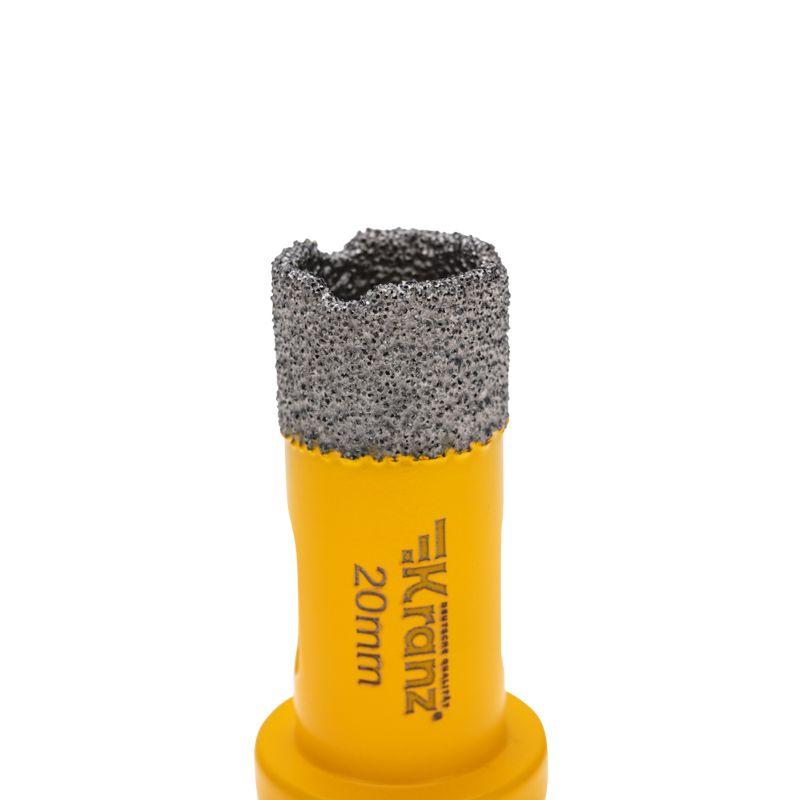  Коронка алмазная профессиональная по керамограниту и железобетону М14 вакуумное спекание 20мм для УШМ Kranz KR-92-1010 фото в каталоге от BTSprom.by