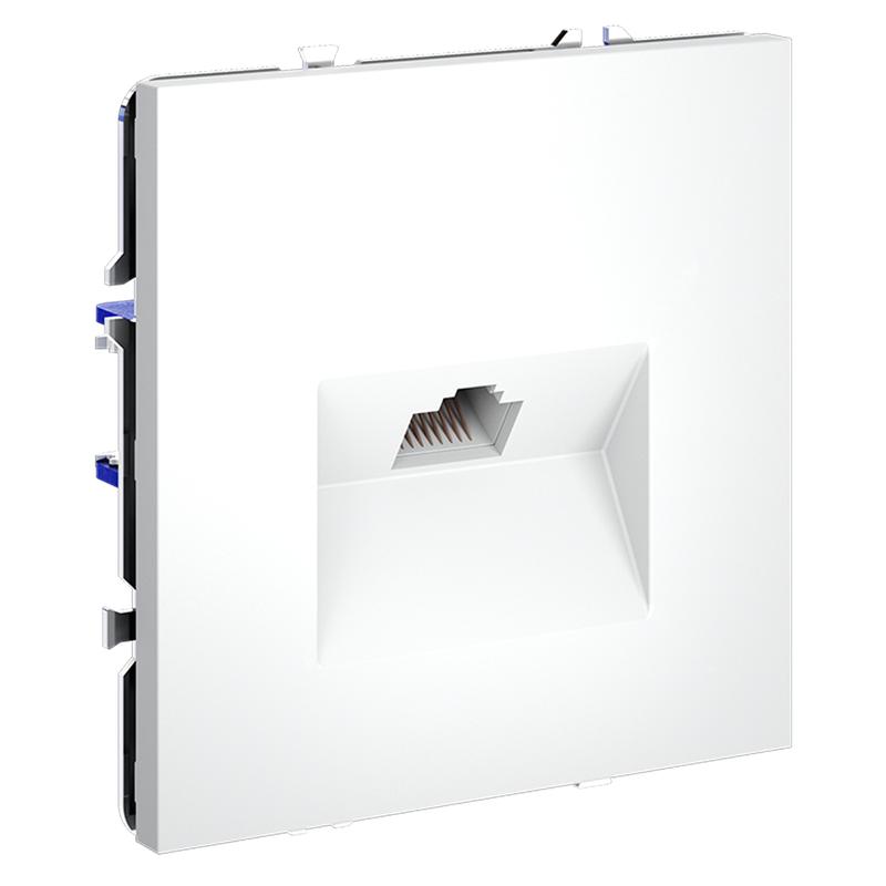  Розетка компьютерная 1-м СП S70 RJ45 кат.6 механизм бел. матов. Voltum VLS060102 фото в каталоге от BTSprom.by