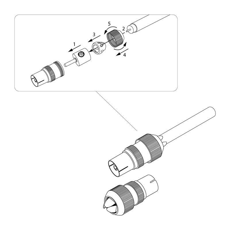  Разъем гнездо TV без пайки металл "орех" (FD-2420) Rexant 05-2032 фото в каталоге от BTSprom.by