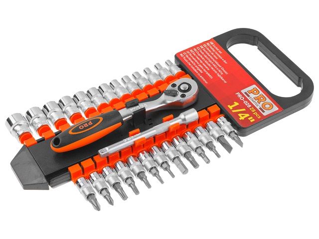 набор головок и бит 28пр. 1/4" pro startul (pro-028) (6 граней) pro-028 от BTSprom.by