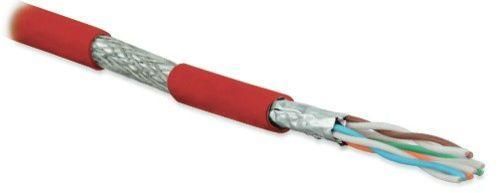 кабель витая пара экранир. s/ftp кат.6a 4 пары 23 awg ож solid кажд. пара в фольге общий экран-медн. оплетка для внутр. прокладки нг(a)-hf sftp4-c6a-s23-in-lszh-rd-500 (уп.500м) hyperline 445101 от BTSprom.by