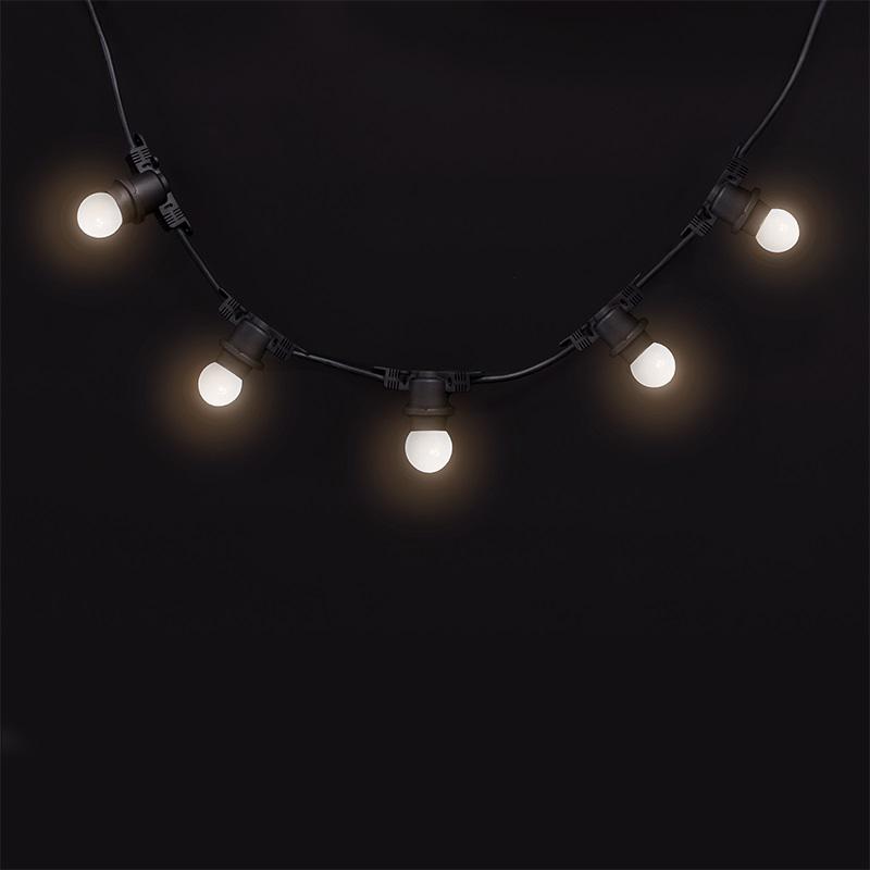  Гирлянда уличная "Белт-лайт" PBL-S40/L24+1.5 Black E27 IP65 24м 40ламп 1.5м шнур соедин. в линию max750Вт (лампы не в компл.; возможно использов. с фитолампами в теплице) Pro JazzWay 5058255 фото в каталоге от BTSprom.by