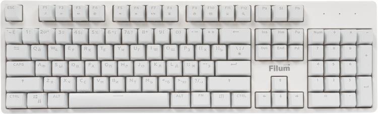 клавиатура игровая механическая проводная 104-кл. rainbow hotswap двойн. пуллер свичи outemu 3 сменных провод 1.5м filum fl-gkbm25 от BTSprom.by