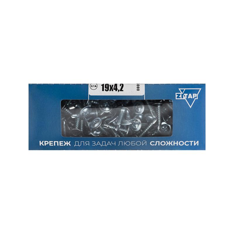 саморез для тонкого метал. листа со сверлом 4.2х19 (коробка) (уп.200шт) tech-krep pro/zitar 102150 от BTSprom.by