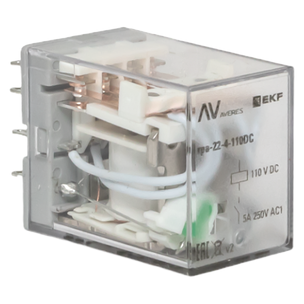реле промежуточное rpa 22/4 5a 110в dc averes ekf rpa-22-4-110dc от BTSprom.by