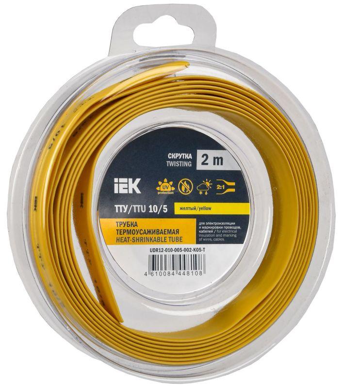 трубка термоусадочная тту нг-ls 10/5 желт. (уп.2м) iek udr12-010-005-002-k05-t от BTSprom.by