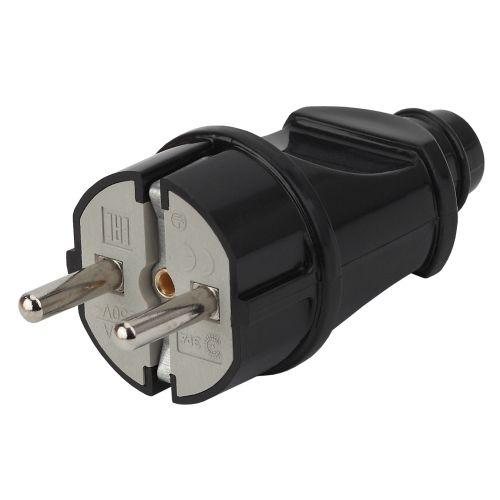 вилка с заземл. прямая 16а черн. vx2-b эра б0039674 от BTSprom.by