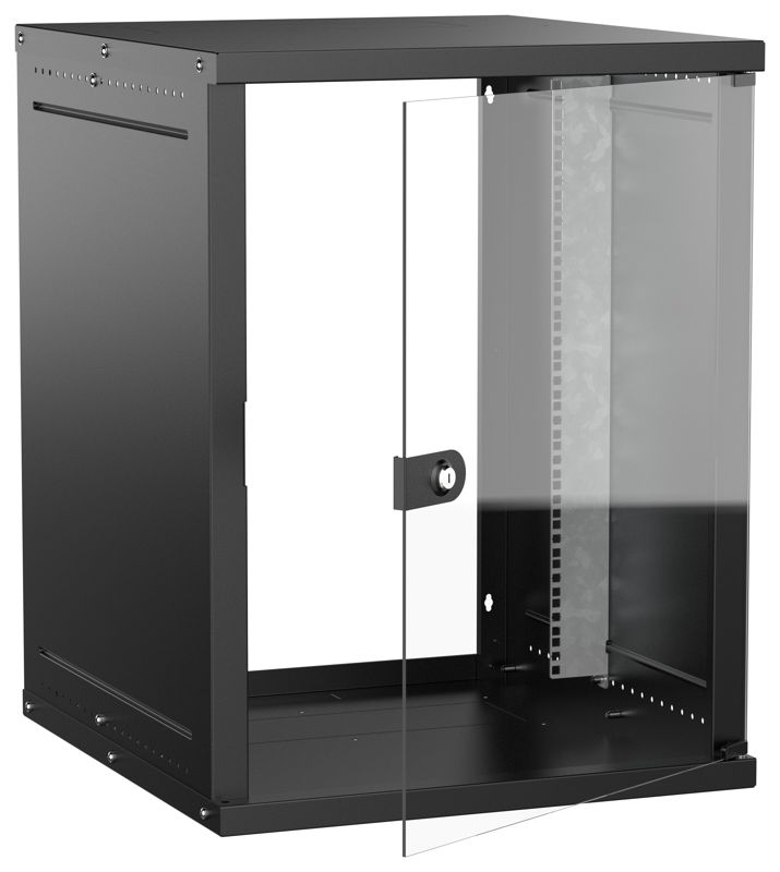 шкаф настенный 15u 600х650мм дверь стеклян. черн. generica lwe5-15u67-gf-g от BTSprom.by