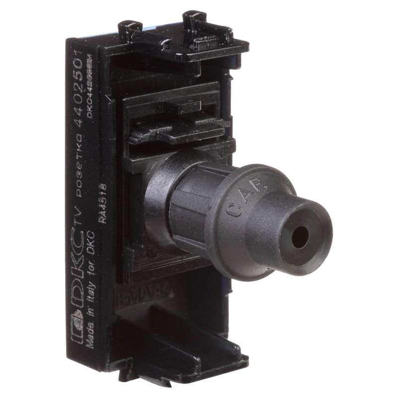  Розетка телевизионная одиночная TV 1мод. Avanti "Черный квадрат" 16А модульная DKC 4402501 фото в каталоге от BTSprom.by