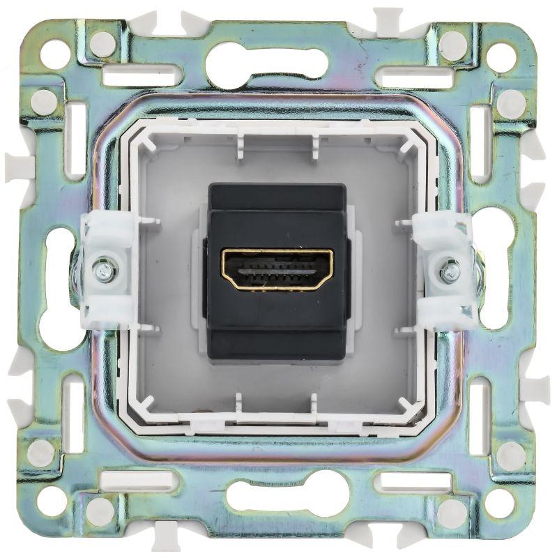  Розетка HDMI SKANDY SK-H01N никель IEK SK-H10-K50 фото в каталоге от BTSprom.by