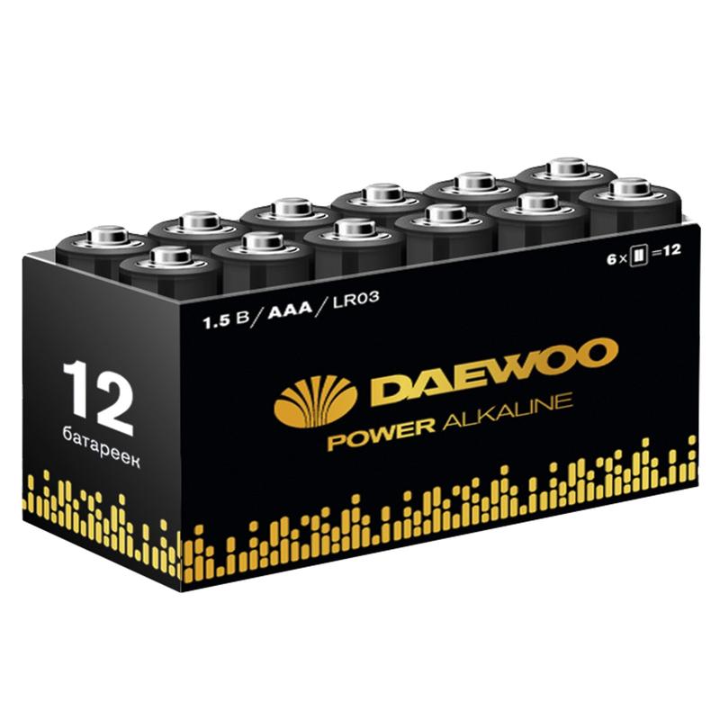элемент питания алкалиновый aaa/lr03 1.5в power alkaline pack-12 (уп.12шт) daewoo 5042100 от BTSprom.by